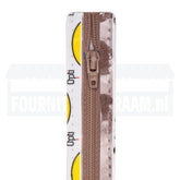 Rits 12 cm | Opti S40 spiraal | 8570 lever bruin Rits OPTI - 4801 - S40 - 12 - 8570 - LEVER BRUIN